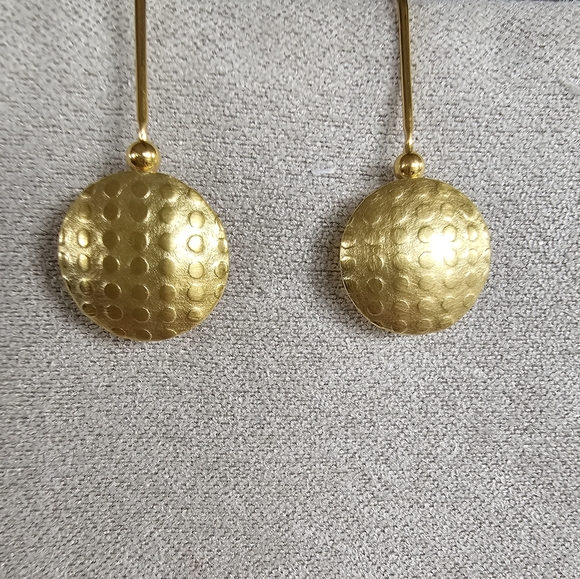 18K Yellow Gold Polkadot McGurrin Studio Earrings - Picture 5 of 15
